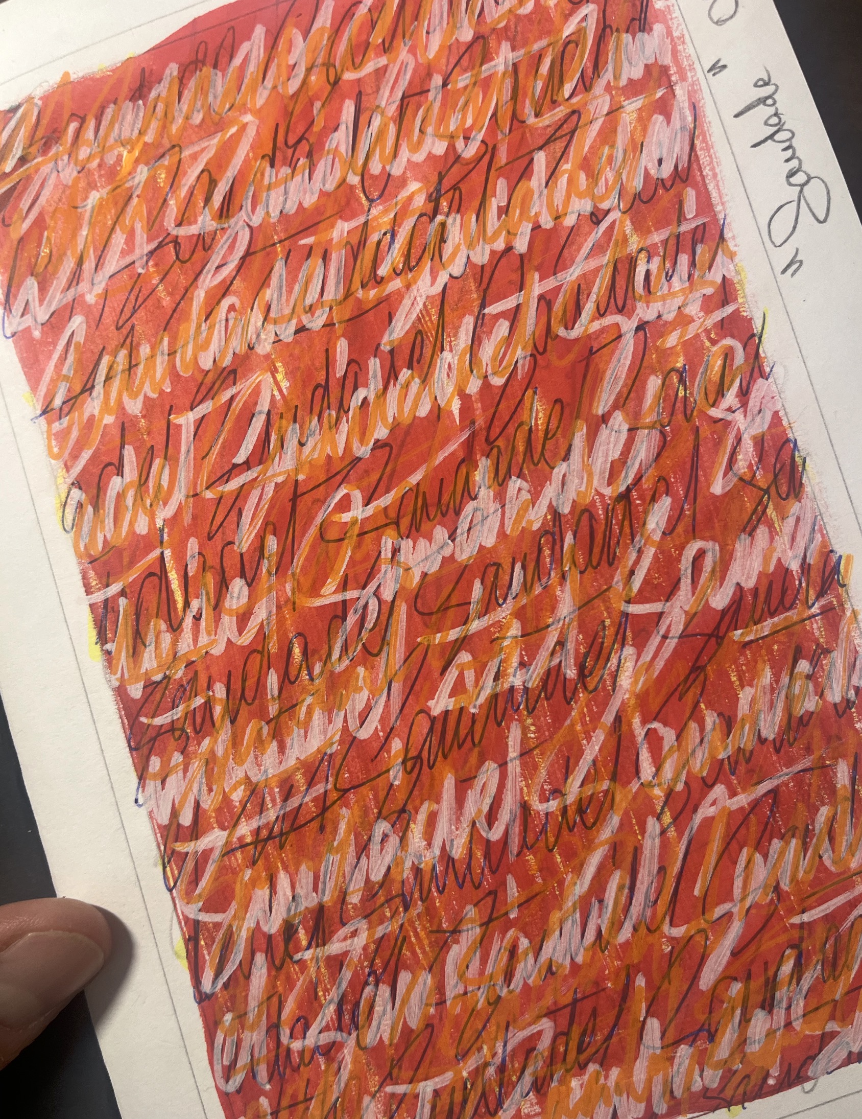 Carnet — saturation, Saudade