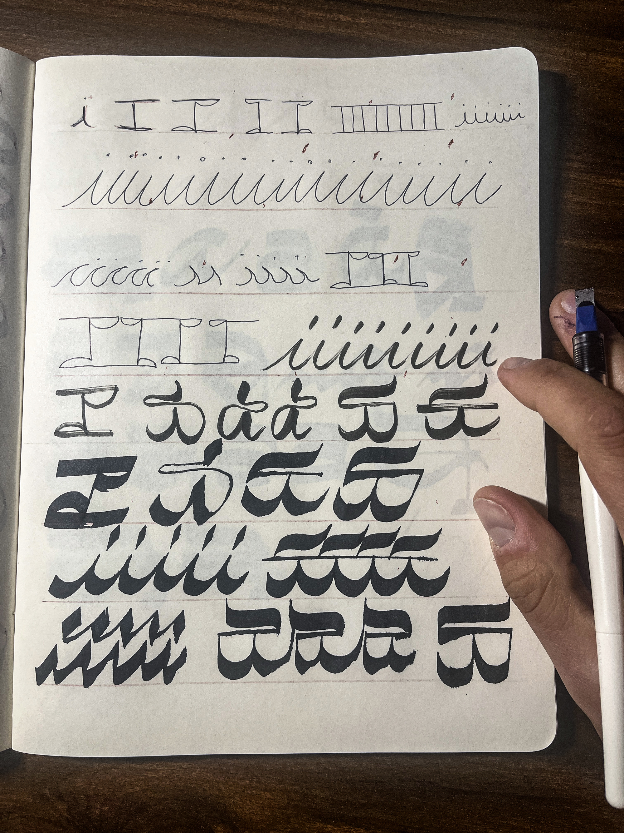 Carnet — recherche motif i, répétition du signe