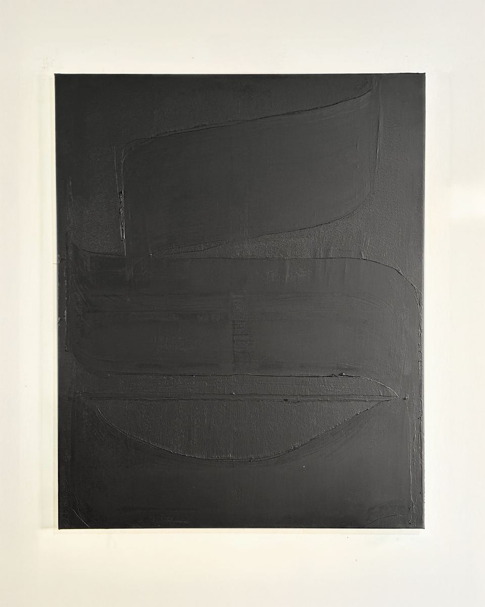 Semeia — Accent, acrylique raclée sur toile coton, 80 × 100 cm, 2025