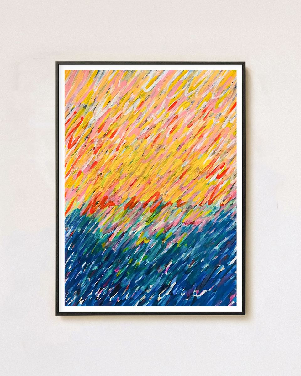 Saturations — Saturations n°13, acrylique et aérosol sur carton-bois, 60 × 80 cm, 2024