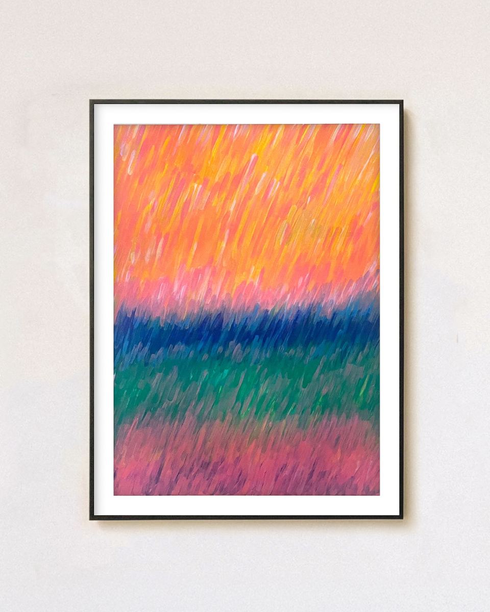 Saturations — Saturations n°17, acrylique sur carton-bois, 60 × 80 cm, 2025