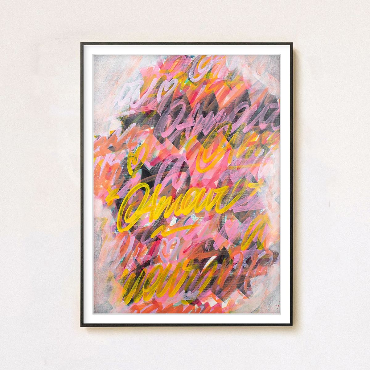 Saturations — Saturations n°6, acrylique et bombe de peinture sur papier arches, 60 × 80 cm, 2023