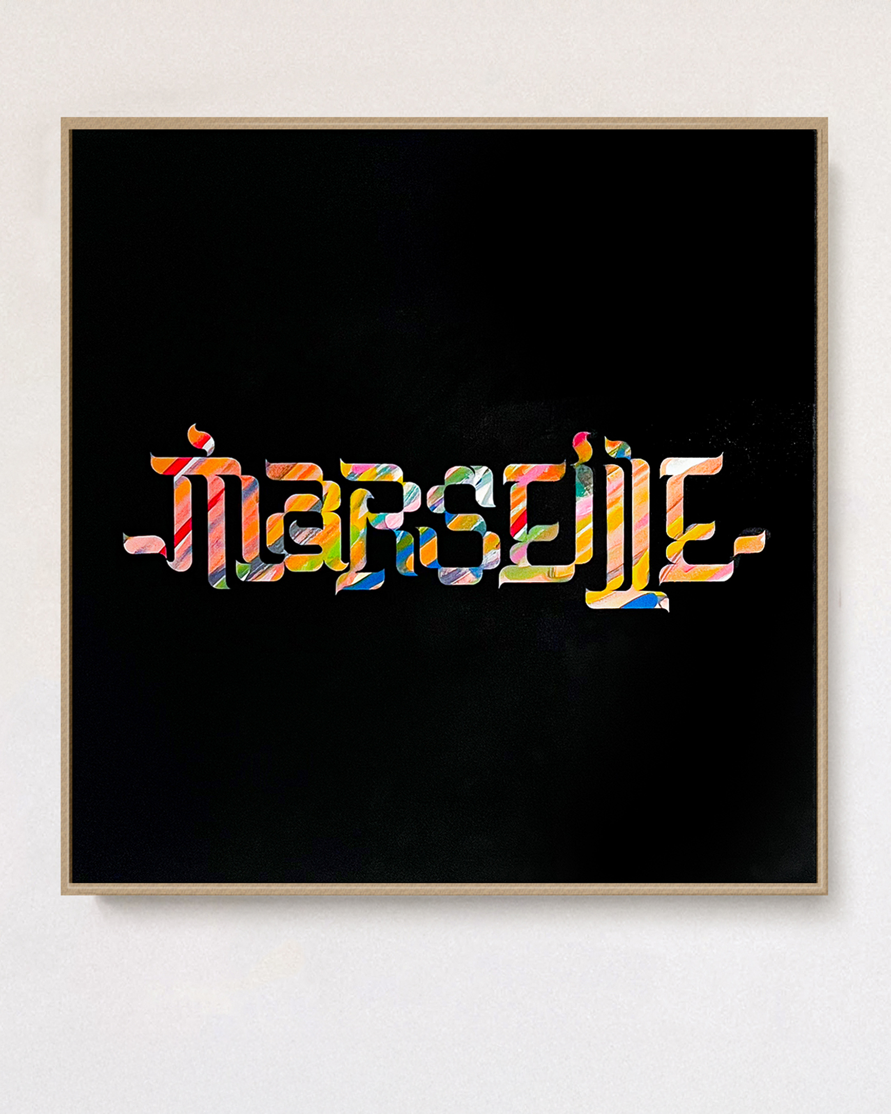 Compositio — Marseille, toile coton, 100×100 cm, 2024