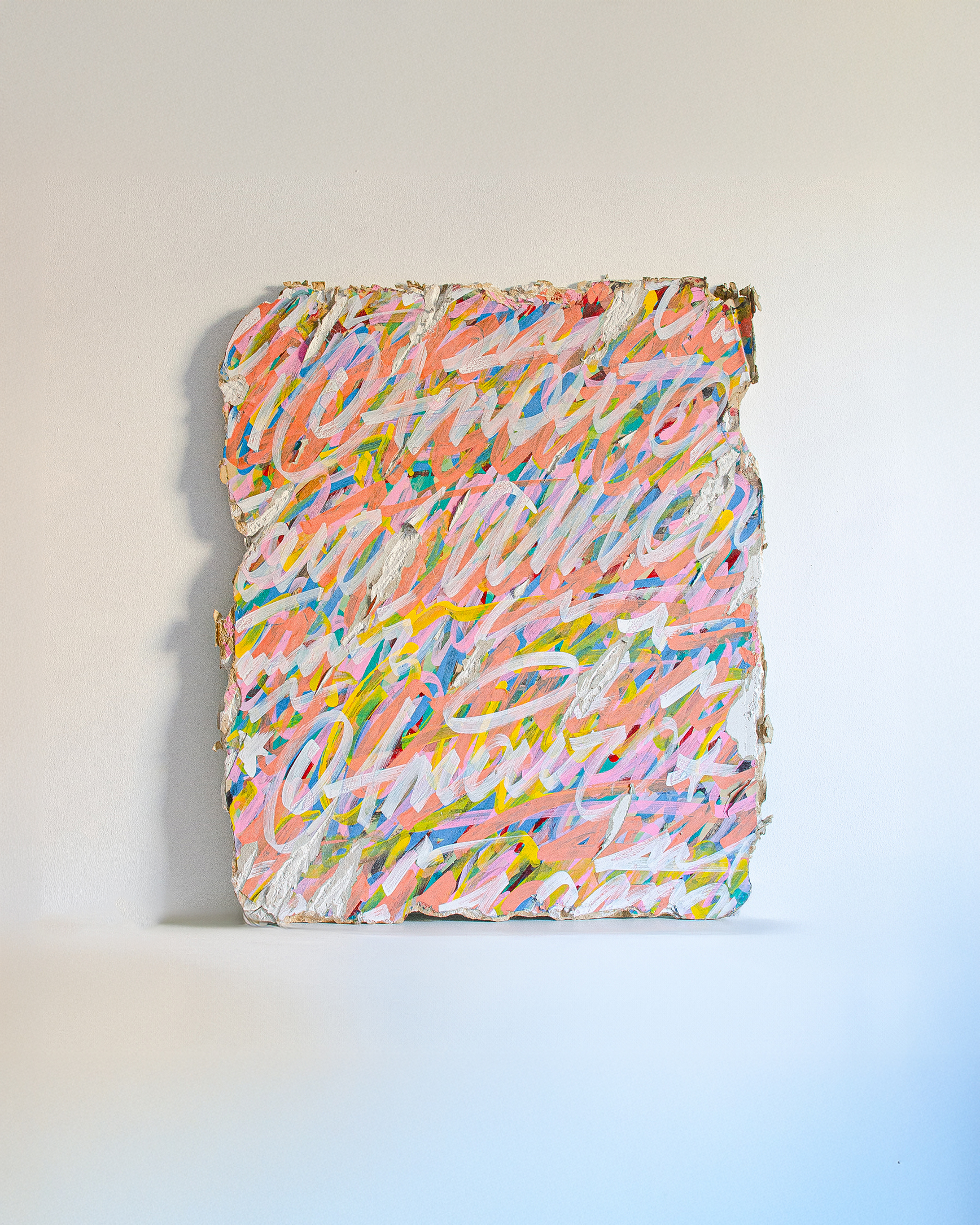 Saturations N°4, plâtre recyclé, 58×70 cm, 2022