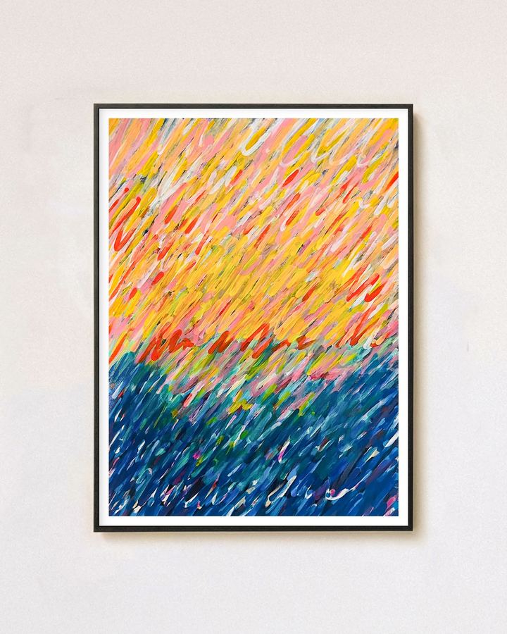 Saturations — Saturations n°13, acrylique et aérosol sur carton-bois, 60 × 80 cm, 2024