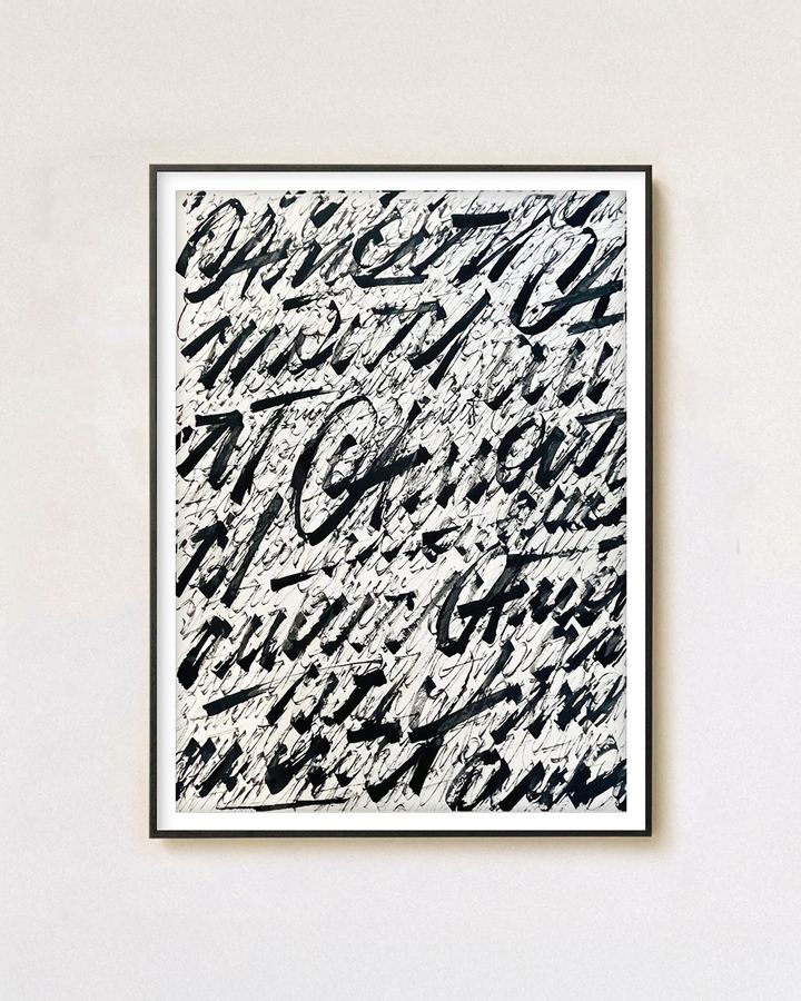 Saturations — Saturations n°9, encre de chine sur carton-bois, 60 × 80 cm, 2023